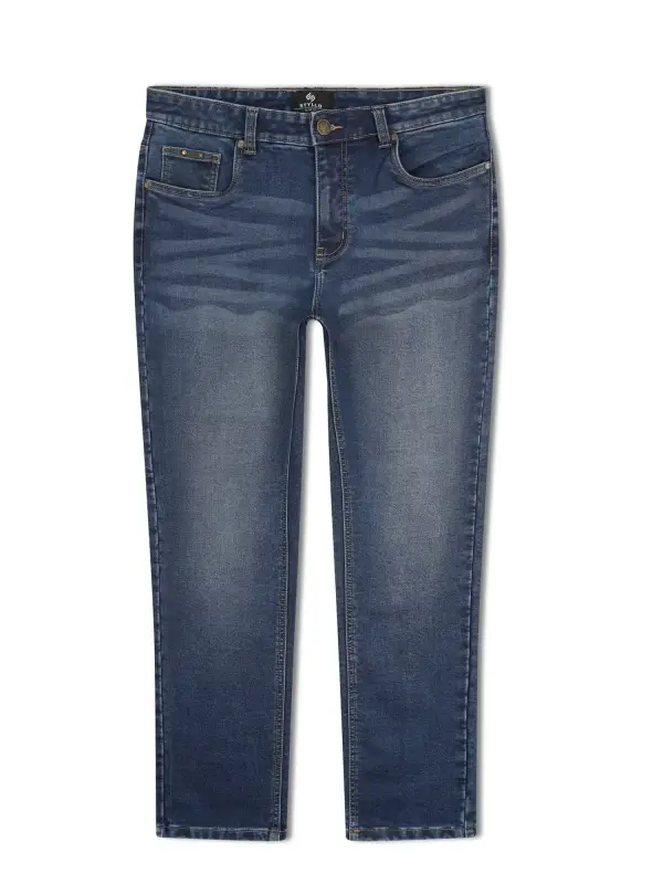 Dark Blue -stretch dobby jeans