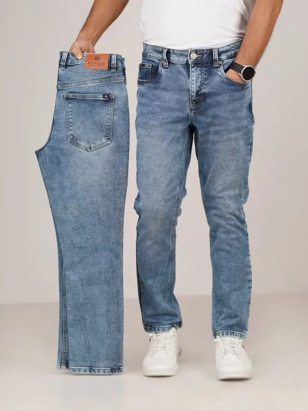 Light Blue – stretch dobby jeans